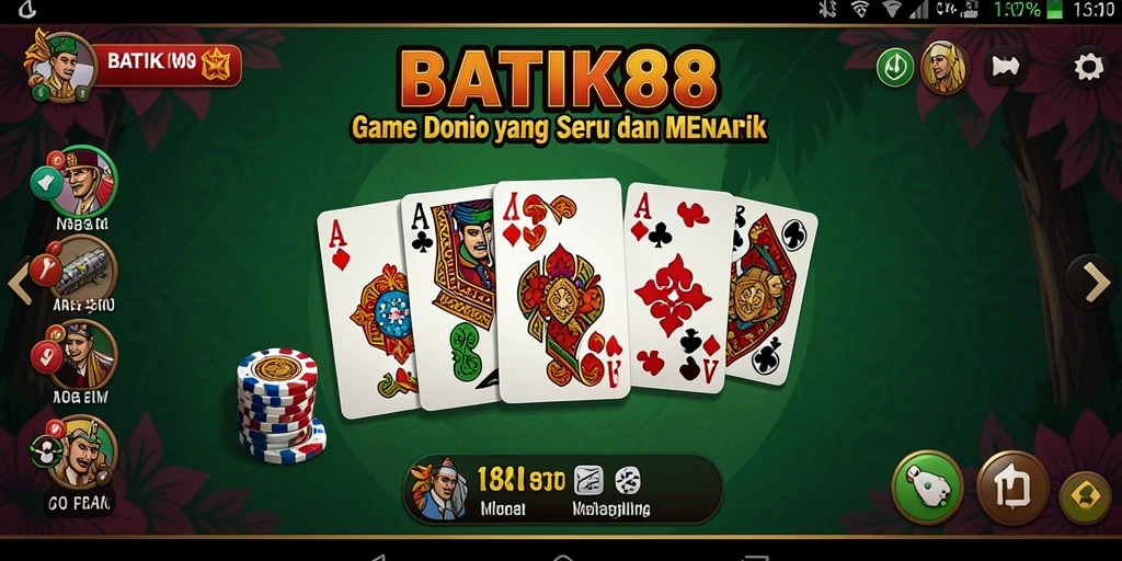 Screenshot gameplay BATIK88 menampilkan turnamen Domino yang seru.