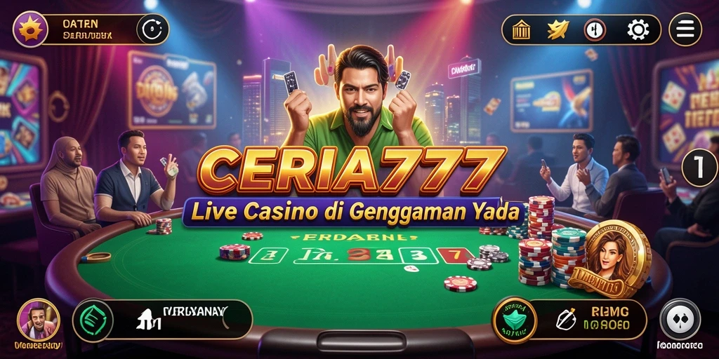 Tampilan menarik dari gameplay Live Casino di CERIA777.