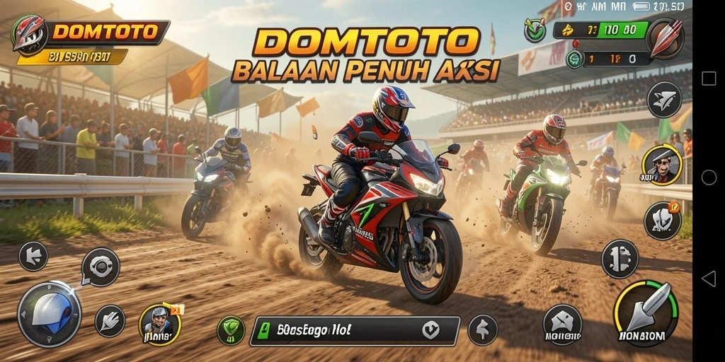 Tampilan gameplay DOMTOTO yang penuh aksi dan seru.
