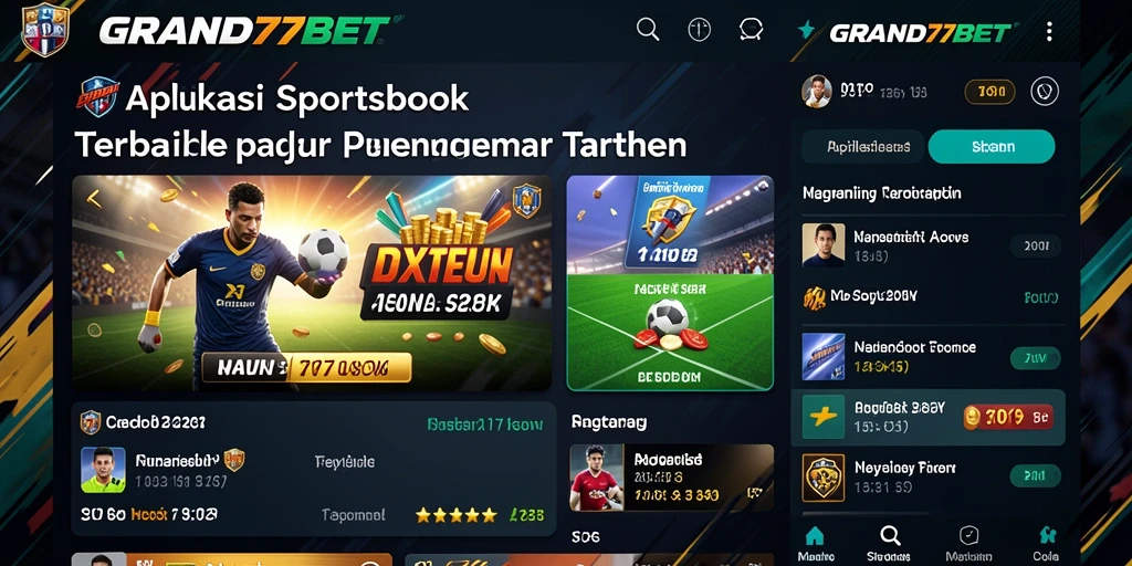 Tampilan gameplay taruhan olahraga di GRAND77BET.