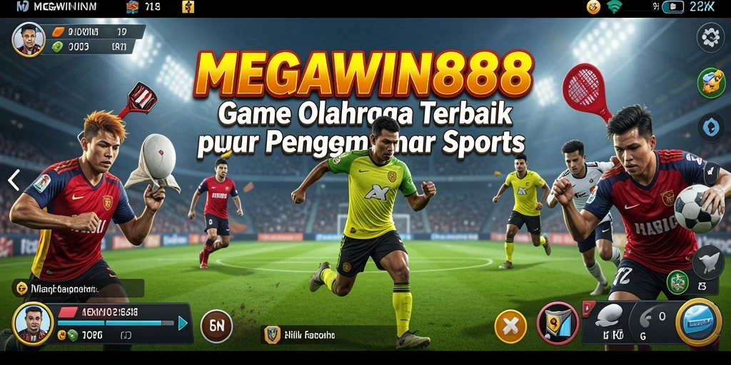 Screenshot gameplay MEGAWIN888 menampilkan aksi seru dalam pertandingan olahraga.