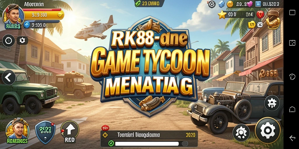 Screenshot gameplay menampilkan aksi mengelola bisnis dalam RK88.