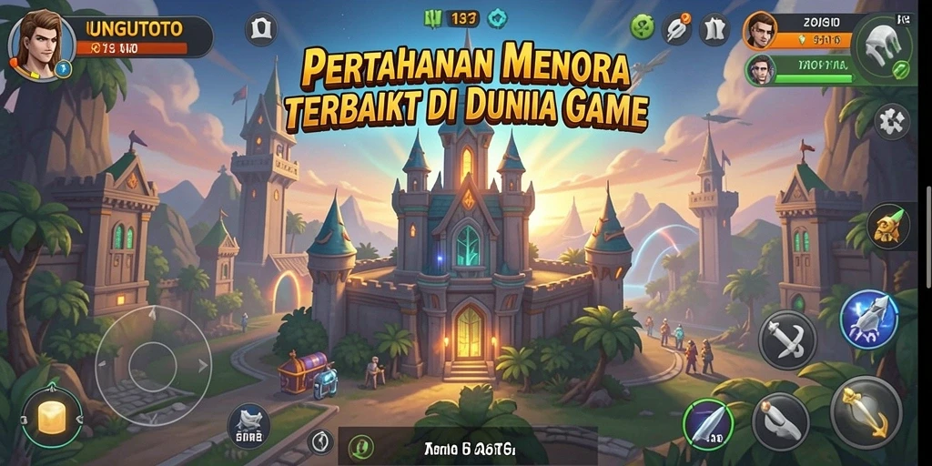Gameplay seru UNGUTOTO dengan strategi Tower Defense yang intens.